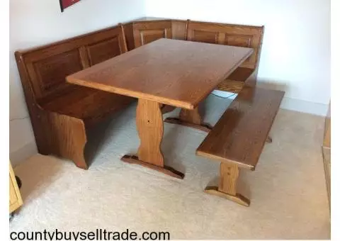 Oak Dining Table - Booth configuration