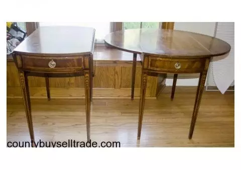 Two Drop Leaf Side Tables